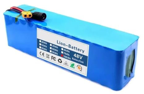 48V 100Ah 13S3P Ebike Batterie Batterie de vélo électrique Haute Puissance avec Chargeur Batteries pour vélo for 800W 750W 500W 200W Motor Scooter Boîtier en PVC étanche 48V 100Ah,T