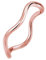 Elli Ring Damen Wellen Minimal Geo in 925 Sterling Silber Rosé vergoldet