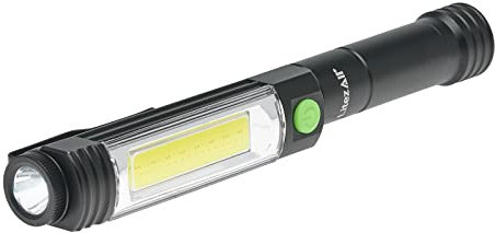 LitezAll Bolígrafo de luz jumbo con linterna y intermitente rojo; haz ancho y clip de bolsillo