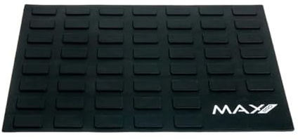 Max Pro Hitzeschutzmatte Schwarz | Hitzebeständige Matte bis 180°C für Glätteisen & Lockenstab | Silikonunterlage zum Schutz von Oberflächen | Rutschfest | 25 x 20 cm | Styling Zubehör