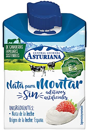 Central Lechera Asturiana Nata Para Montar, 38% de Materia Grasa, 200 Mililitros