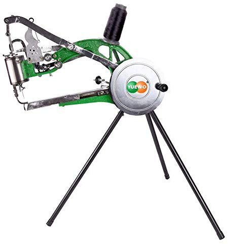 YUEWO Leather Hand Shoe Repair Machine Small Heavy Duty Cobbler Sewing Machine for Manual Sewing Dual Cotton Nylon Line Green