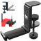 6amLifestyle Headphone Hanger Gaming Headphone Clip (Foldable Black)