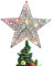 Weihnachtsstern Baumspitze, Glitzernder Weihnachtsbaum Topper Weihnachtsbaum Spitze LED dekorative warmes Lichtbatterie Betrieb für die Weihnachtsbaumdekoration