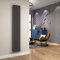 ELEGANT Modern Vertical Radiator Single Designer Heater Grey Tall Upright Radiators Wall Panel 1800 x 300 mm + Thermostatic Valves Set Anthracite