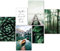 artpin® Moderne Poster Set Natur- Bilder Wohnzimmer Deko Schlafzimmer - Wanddeko Ohne Bilderrahmen Collagen - Wald Holz Grün 4x A4 | 2x A5 W8