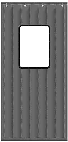 QIAOH Rideau De Porte Isolant Thermique 80x220cm, Rideau Phonique Anti Bruit Porte, Thermique Rideau De Porte Magnétique, De Porte De Séparation Fenêtre pour Chambre
