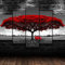 Impression sur toile, 5 panneaux muraux Nature grand arbre rouge Mural Tableaux modernes,impression artistique toile divisée en 5 parties pour la maison moderne,décoration pour salon, 200x100cm