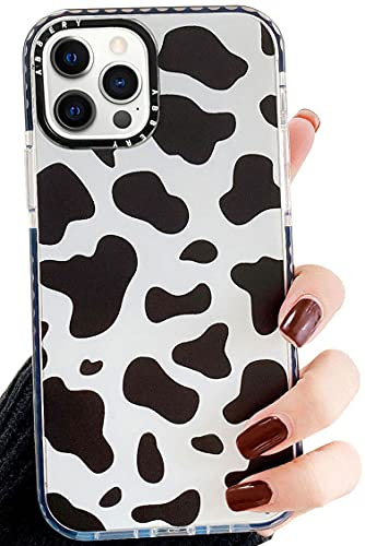 Abbery Designed for iPhone 11 Pro Max Case, Cute Cow Print Clear Silicone Phone Cover Cows Pattern Cases Compatible for iPhone 11 Pro Max 6.5 (2019)