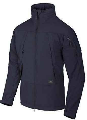 Helikon-Tex Taktische Feldjacke Blizzard - Outdoor, Patrol - mit Kapuze, zwei Taschen - Winddichte Outdoorjacke - Navy Blue - Größe 3XL
