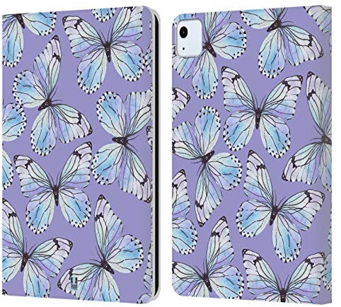 Head Case Designs Mariposas Insectos de Acuarela Carcasa de Cuero Tipo Libro Compatible con Apple iPad Air 2020/2022