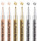 Lot de 6 stylos acryliques pour pierres - Étanches - Or rose - Or argenté - Pointe fine 0,7 mm - Marqueurs permanents sur bois, verre, papier, céramique, toile, cuir