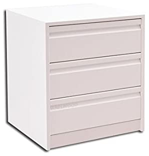 arelwood . com - Cajonera para Armario, Montada, Frente Postformado, Color Blanco, 45 cm Ancho x 40 cm Fondo - 3 Cajones 16 cm. Alto 56.8 cm. Entrega A PIE DE Calle