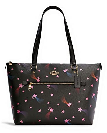 Coach Damen Galerie Tragetasche, Im/Black Multi Disco Star Print
