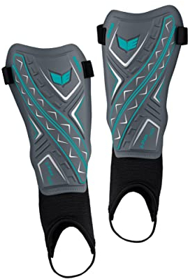 Erima Unisex Erwachsene X-Plate Duo Schienbeinschoner, cool grey/curacao, S