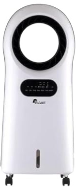 Raffrescatore Evaporativo Ionizzatore 90W KASART - Rinfresca, Purifica e Umidifica con Controllo Remoto Pannello Touch, Telecomando e Timer, Attrezzo Portatile 3 Velocità