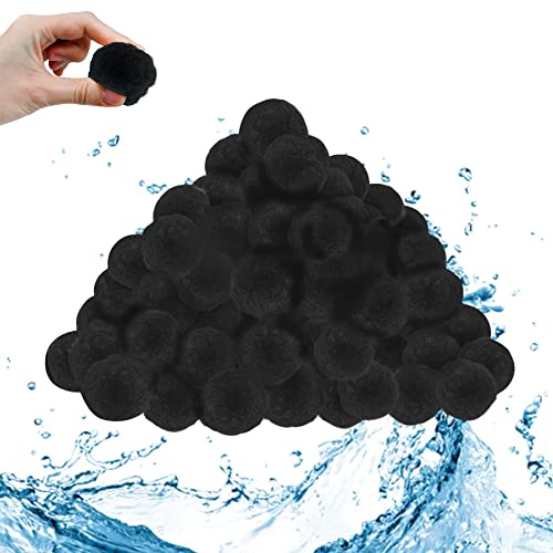 Froadp Filtro Balls per Filtrazione a Sabbia per Piscine Ovatta Palline Sfere Filtranti 700g Palle Filtro Possono Sostituire 25KG di Sabbia Filtrante (2100g, Nero)