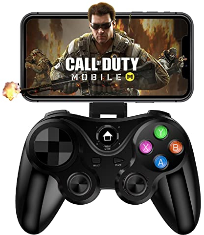 arVin Controller di gioco wireless per iOS/Android, gamepad mobile per iPhone 14/13/12/11, per Samsung Galaxy/Huawei/Xiaomi/Google, supporto per Genshin Impact-nero