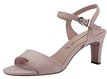 Tamaris Damen Sandaletten, Frauen Sandalen,TOUCHit-Fußbett,Sommerschuhe,Freizeitschuhe,offene Schuhe,Strandschuhe,elegant,Powder,40 EU