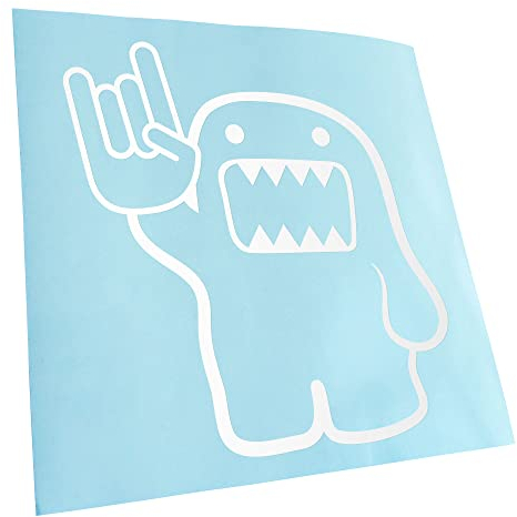 Kiwistar - Autoaufkleber - Weiß - 24x22cm Heavy Domo - Heckscheibe Auto Aufkleber wetterfest für Kfz LKW Mofa Truck - Sticker außen selbstklebend Tuning Zubehör für Fenster Fahrzeug Scheibe
