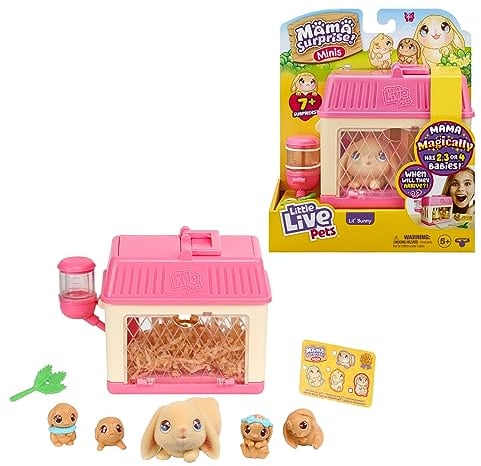 Little Live Pets Nourris et occupe-toi de Lil’ Bunny dans Le clapier pour Qu’Elle devienne Maman !