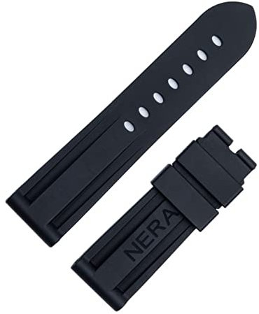 KOSSMA Bracelet de montre en silicone fluoré 22 mm 24 mm pour bracelet de montre Panerai, 24mm, Agate