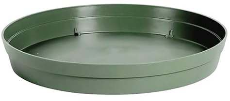Soucoupe ronde toscane - Ø34.5cm - Vert Laurier - EDA Plastiques