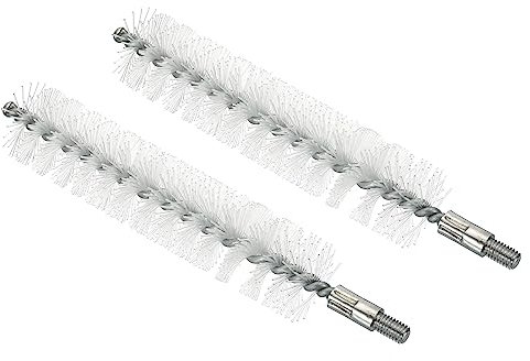 PATIKIL 26mm Diámetro Aire Acondicionado Limpieza Cepillo, 2 Paquete Secador Ventilación Limpiador Flexible Nylon Herramienta para Refrigeración Condensador Tubo Botella, Blanco