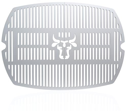 tuning-art EG03 Edelstahl Grillrost Set kompatibel mit Weber 300er Serie | Q3000er Serie | Rostfrei | Bullendesign | Spülmaschinenfest, Größe:Q3er Rost Bulle