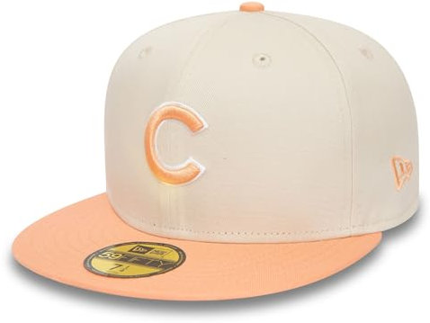 New Era White Crown 59FIFTY Cap Chicago Cubs BEIGE Rose | 7 1/8 | 57cm