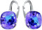 Silberne Ohrringe Exklusive Markenkristall Designs - Hochwertige Silber 925 Ohrhänger für Damen in verschiedenen Shades und Farben (Heliotrope)
