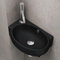 doporro Waschbecken Gäste-WC Aufsatzwaschbecken Hängewaschbecken für Gäste-WC 42x28x15cm Keramik Waschbecken Handwaschbecken in matt schwarz Brüssel001R