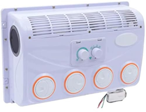 Generic Bianca, Condizionatore d'Aria per Camper 12V/24V, 955 BTU/hr, Portatile, Velocità del Vento Regolabile a Tre Velocità, Include 1 Condizionatore d'Aria per Auto