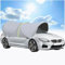 ypuxil Abri De Voiture Mobile Pliable, Tente De Voiture Portable en Acier Inoxydable, Couverture De Voiture De Garage Extérieure Simple Semi-Automatique,Pare-Soleil Anti-UV,Silver