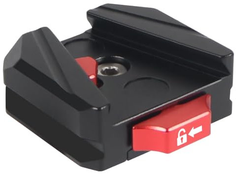 CS PRIORITY Lega di alluminio V-port batteria piastra di montaggio morsetto 38mm Quick Release Mount per treppiede Gimbal DSLR Camera Staffa (base a sgancio rapido)