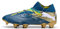 PUMA Future 7 Ultimate Herren-Fußballschuhe für festen Boden, Blau/Gelb/Gold, Größe 40