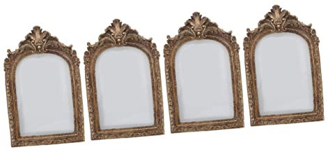 Cabilock 4 Stück Retro Fotorahmen Retro Wohnkultur Vintage Rahmen Vintage Für Zuhause Tischdekoration Bilderrahmen Dekorativer Familien Bilderrahmen Barock Gold