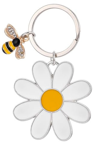 Schlüsselanhänger Damen Bee Anhänger Schlüsselanhänger Tier Schlüsselanhänger Dekoration Schlüsselanhänger Geschenke Silberner Damen Schlüsselanhänger mit süßem Biene Anhänger für Geldbörsen