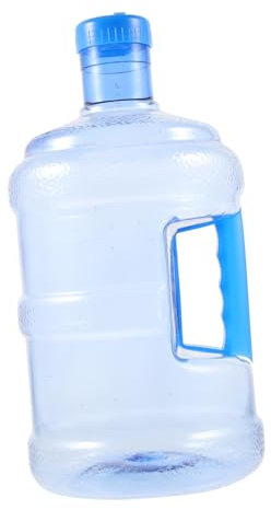 Happyyami Botella de Agua Mineral de 5 litros Cubo Portátil de Pc Asa y Tapa Botella de Agua Reutilizable Actividades al Aire Libre Deporte Fitness