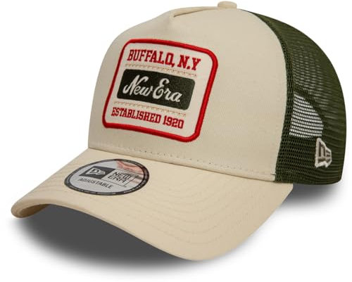 New Era Adjustable Trucker Cap - Brand Patch beige