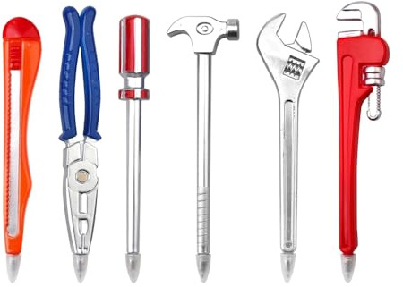 Ieron Neuartige Schreibstift-Werkzeuge, 6-teiliges Set, Kugelschreiber, Schreibstift, Tintenwerkzeuge, skurriles kreatives Schreibwarenset, Coole Gadgets für Jungen, Mädchen, Studenten,Schule