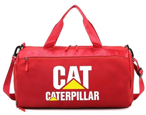 Reisetasche für Ca.TER-Pillar, Raumgestaltung mit großer Kapazität, Weekender für Reisen, Sport, Fitness, Sporttasche(Red)