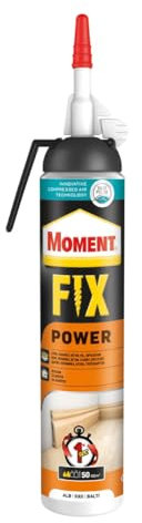 Montagekleber Grau Moment Fix Power von Henkel – Starker Spezialkleber für Innenbereich - Leicht aufzutragen - beschlaghemmend & vielseitig einsetzbar (1 x 260g)