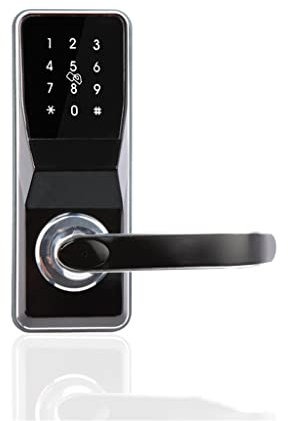 Smart Electronic Door Lock Digital Safe Keypad Intelligent Door Lock Desbloquear por código, tarjeta y llave mecánica con 2 tarjetas(Right hand door)