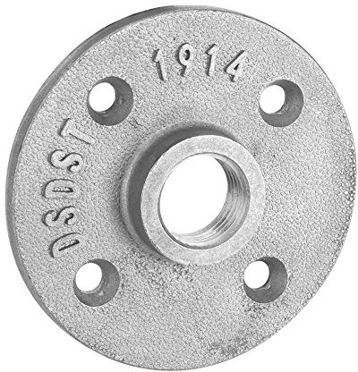 10pcs Dn15 1/2in 4 Löcher Flansch Basis Aluminiumlegierungschelf -Fixrohrbeschläge für Dekorationsreparaturarbeiten