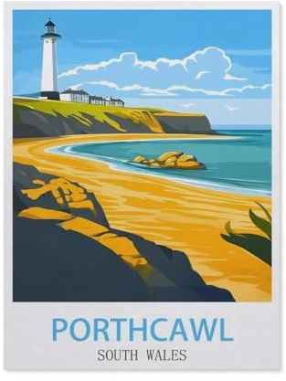 1000 Pieces Landscape Puzzles DIY，Porthcawl South Wales，Jigsaw Creativity Toys for Kids Adults（38x26cm）-FA92
