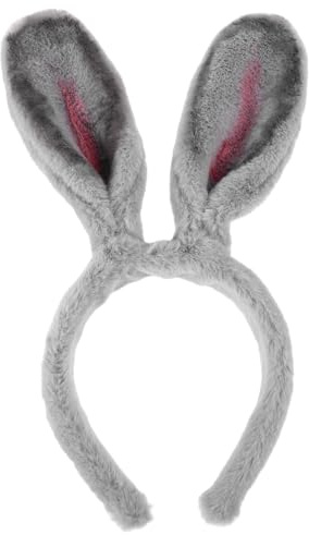 IMIKEYA Graue Hasenohren Haarreif für Erwachsene Kinder niedliches Hasenohren Kostüm Hasen Ohren Stirnband für Ostern Bunny Kostüm Geburtstagsfeie Party