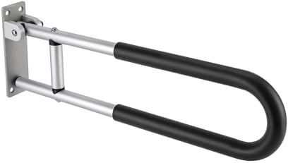 SuhoFutus Modunful Handicap Haltegriffe 60cm, Rutschfeste Badewanne/WC Stützhilfe für Senioren, Schwangere, Behinderte, Wandmontage, Aluminium, Schwarz, 120kg Tragkraft und Platzsparend