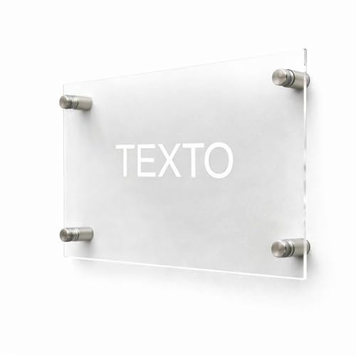 TIBRYN Cartel Personalizable – 25x17Cm – Grabado a Láser para Negocio en Metacrilato Transparente – Personalizable con Texto Personalizado – Ideal Tiendas, Oficinas y Restaurantes. Exterior/Interior