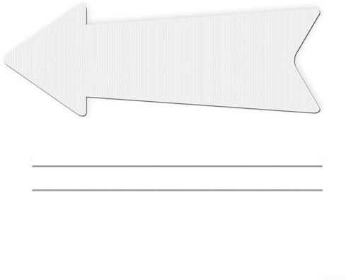Lot de 5 panneaux de jardin vierges à faire soi-même avec piquets, 43,2 x 15,2 cm, en métal et plastique, blanc, pour mariage, fête, pelouse ou décoration extérieure